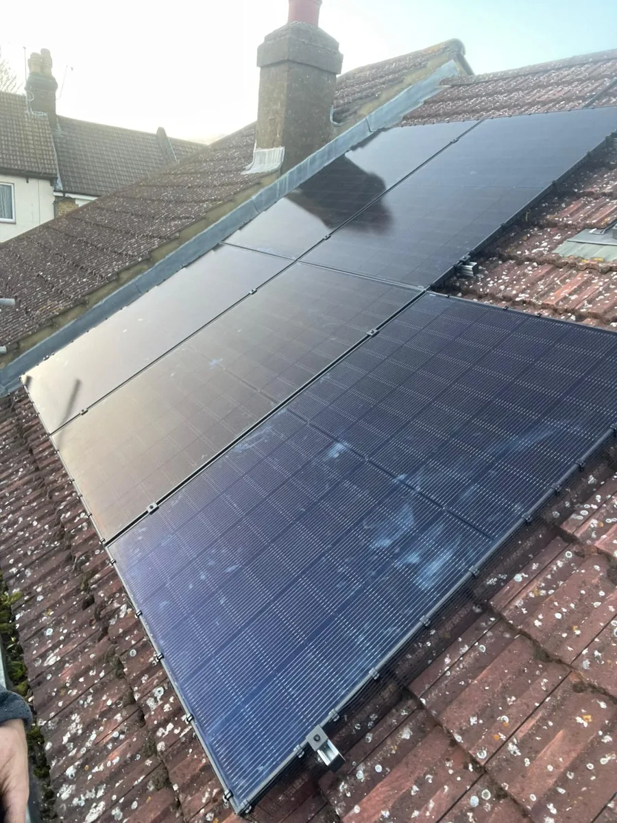 Solar panel installation on a roof in Chatham, Kent