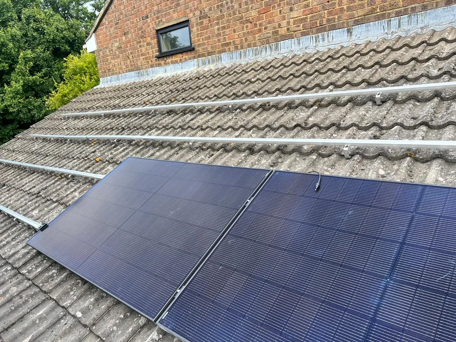 Solar panel installation on a roof in Maidstone, Kent
