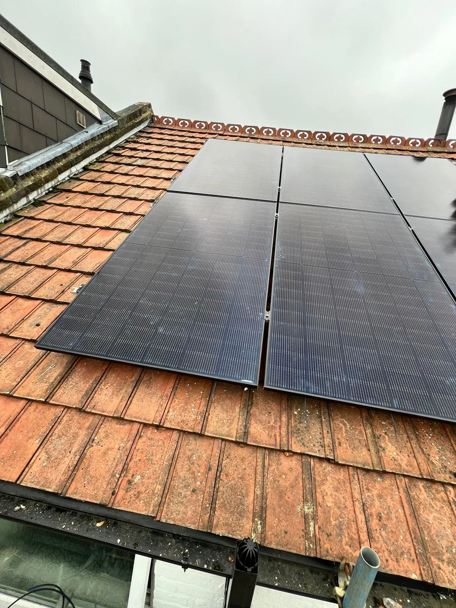 Solar panel installation on a roof in Broadstairs, Kent